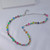 Louis Vuitton Flower Patterns Monogram Logo Neon Color Necklace & Choker