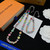 Louis Vuitton Flower Patterns Monogram Logo Neon Color Necklace & Choker