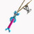 Louis Vuitton Initial Logo Animals Zoom Dragon Blue Pink Necklace MP2928 - Boxed & Authentic