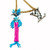 Louis Vuitton Initial Logo Animals Zoom Dragon Blue Pink Necklace MP2928 - Boxed & Authentic