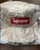Supreme SS25 tan beige military camp cap with embroidered logos and adjustable strap