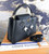 Authentic Louis Vuitton Capucines PM tote featuring layered leather and metal stud flower embellishments