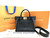 Louis Vuitton On My Side PM M57728 black leather and Monogram canvas small tote bag