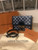 Louis Vuitton Dauphine MM Denim Jacquard Handbag with navy blue calfskin trim