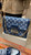 Authentic Louis Vuitton Dauphine MM Denim Handbag with gold-color LV Circle lock