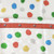 Multicolor polka‑dot detail on Louis Vuitton Monogram silk square