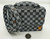 Louis Vuitton Damier Distorted Soft Trunk Messenger Bag in black-and-white canvas with leather strap, box and receipt