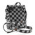 Louis Vuitton Damier Distorted Steamer XS in black-and-white coated canvas with matte black hardware
