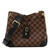 Louis Vuitton Damier Ebene Odeon PM messenger bag in coated canvas with black leather trim and adjustable strap