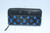 Louis Vuitton Digit Bleu Zippy Wallet M67235 in blue and black Monogram canvas with silver-tone zip closure