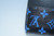 Louis Vuitton Digit Bleu Zippy Wallet M67235 in blue and black Monogram canvas with silver-tone zip closure