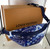 Louis Vuitton Discovery Bumbag PM M20587 in blue Monogram Bandana calf leather with front and back zip pockets