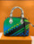 "Louis Vuitton Épi Damier Race Alma BB in blue and green checkered leather with silver-tone hardware and removable straps