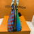 "Louis Vuitton Épi Damier Race Alma BB in blue and green checkered leather with silver-tone hardware and removable straps