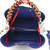 Louis Vuitton Épi Braided NéoNoé MM bucket bag in black Épi calfskin with saffron braided handle and indigo strap