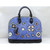 Louis Vuitton Alma BB Épi Denim M50833 in blue and black Epi leather with silver hardware and shoulder strap