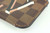 Louis Vuitton Damier Ebene LV Logo Pochette 91LK412S in brown canvas with pink Louis Vuitton logo