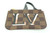 Louis Vuitton Damier Ebene LV Logo Pochette 91LK412S in brown canvas with pink Louis Vuitton logo
