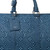 Louis Vuitton Keepall Bandoulière 50 in denim blue Monogram canvas with cowhide leather trim and adjustable strap