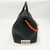 Louis Vuitton Keepall Bandoulière 50 in Absolute Black Monogram Taurillon leather with orange chain strap accents