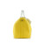 Louis Vuitton Keepall Bandoulière 50 in bright yellow grained leather with white trim and yellow LV-monogram acetate chai