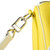 Louis Vuitton Keepall Bandoulière 50 in bright yellow grained leather with white trim and yellow LV-monogram acetate chai