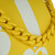 Louis Vuitton Keepall Bandoulière 50 in bright yellow grained leather with white trim and yellow LV-monogram acetate chai