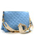 100% Authentic Louis Vuitton Coussin MM “Bleuet” – Navy Blue Monogram-Embossed Lambskin, Dual Gold Chain & Canvas Straps, New with Box & Dust Bag