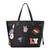 Louis Vuitton Epi Stickers Neverfull MM in Black with decorative patch stickers and matching pochette