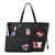Louis Vuitton Epi Stickers Neverfull MM in Black with decorative patch stickers and matching pochette