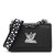 Louis Vuitton x Yayoi Kusama Épi Twist Shoulder Bag MM in black calfskin with silver polka-dot hardware and chain-leather strap
