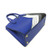 Louis Vuitton City Steamer MM in blue grained calfskin leather with silver-tone hardware and rolled-leather handles