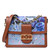 Louis Vuitton Metallic Monogram LV Garden Dauphine MM in Blue with toffee leather trim and brass LV clasp