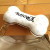 Louis Vuitton Bone Key Holder Bag Charm M02285 in white leather with embossed Monogram and gold-tone snap hook, new with tags.