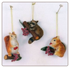 Squirrel, Raccoon or Chipmunk on Log Ornament