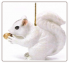 White Squirrel Porcelain Ornament