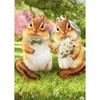 Chipmunk Bride and Groom Card