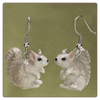 Gray Squirrel Earrings