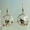 Holiday Squirrel with Rhinestones Earrings