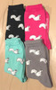 White squirrel Socks Black, Hot Pink, Mint Green and Heather Gray