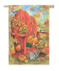 Fall Harvest Squirrel Flag Small