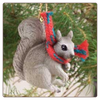 Gray Squirrel Christmas Ornament