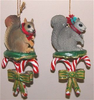 Squirrel Candy Cane Ornaments