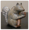 Wooden Gray Squirrel Ornament