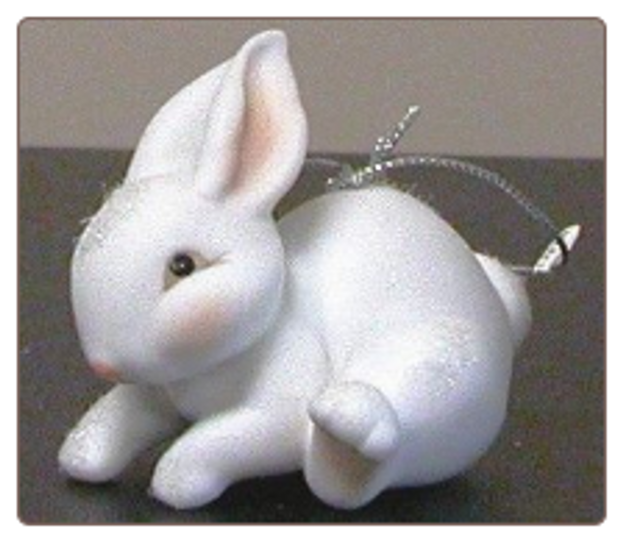 Cute porcelain bunny ornament