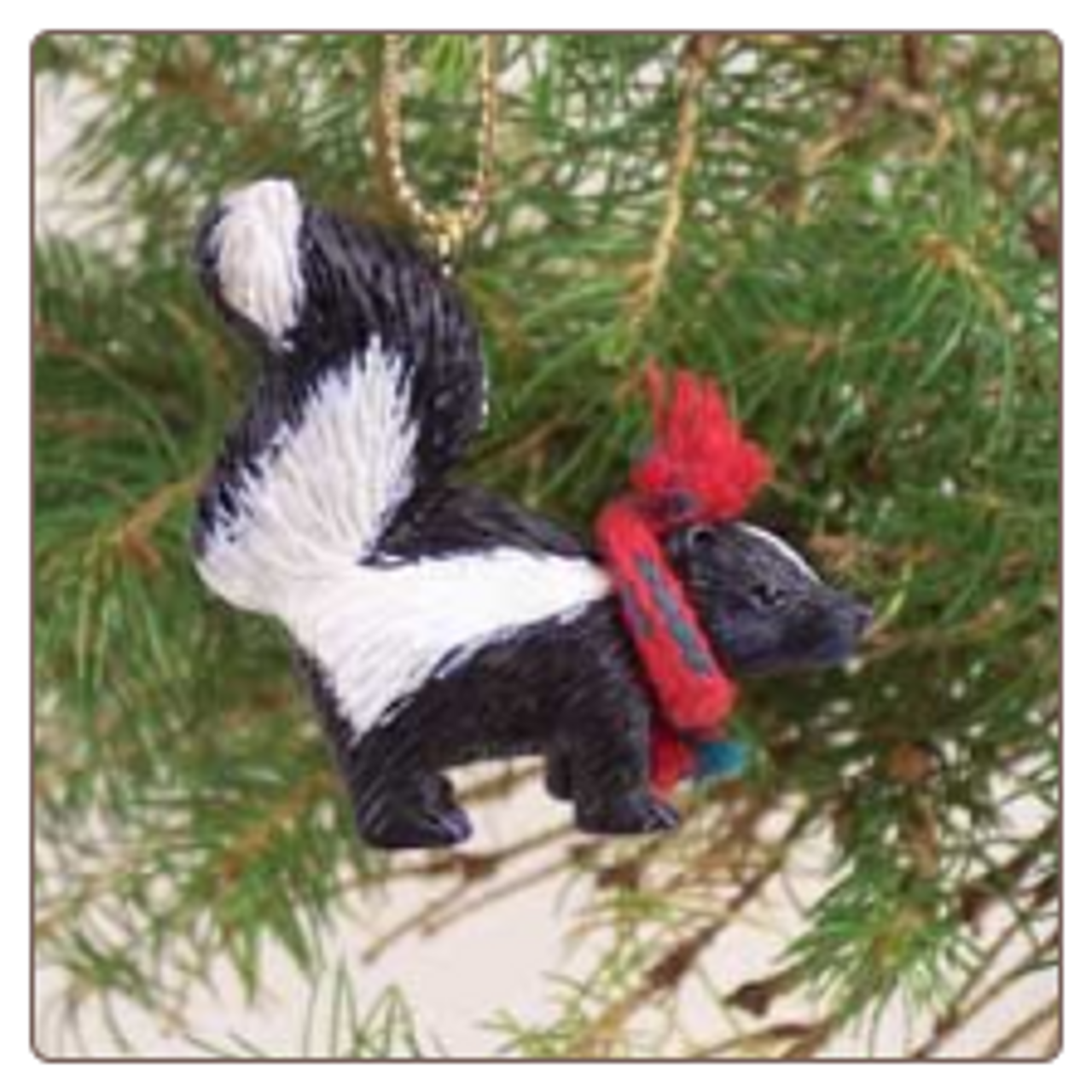 Skunk Christmas Ornament