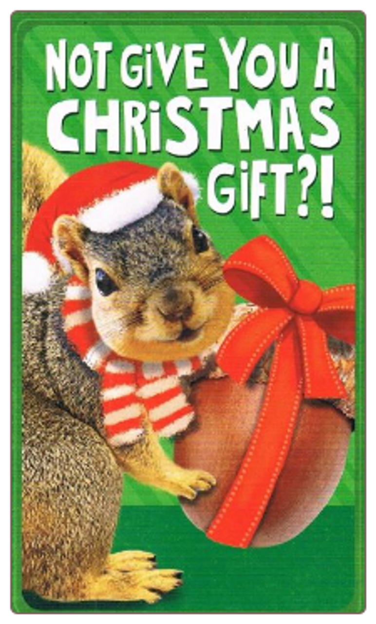 Squirrel Money Holder Christmas Card