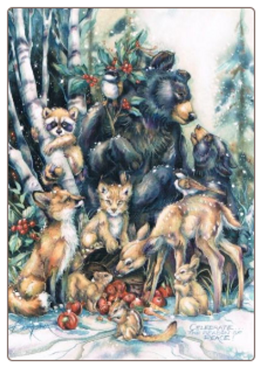 Woodland Animals Christmas Card