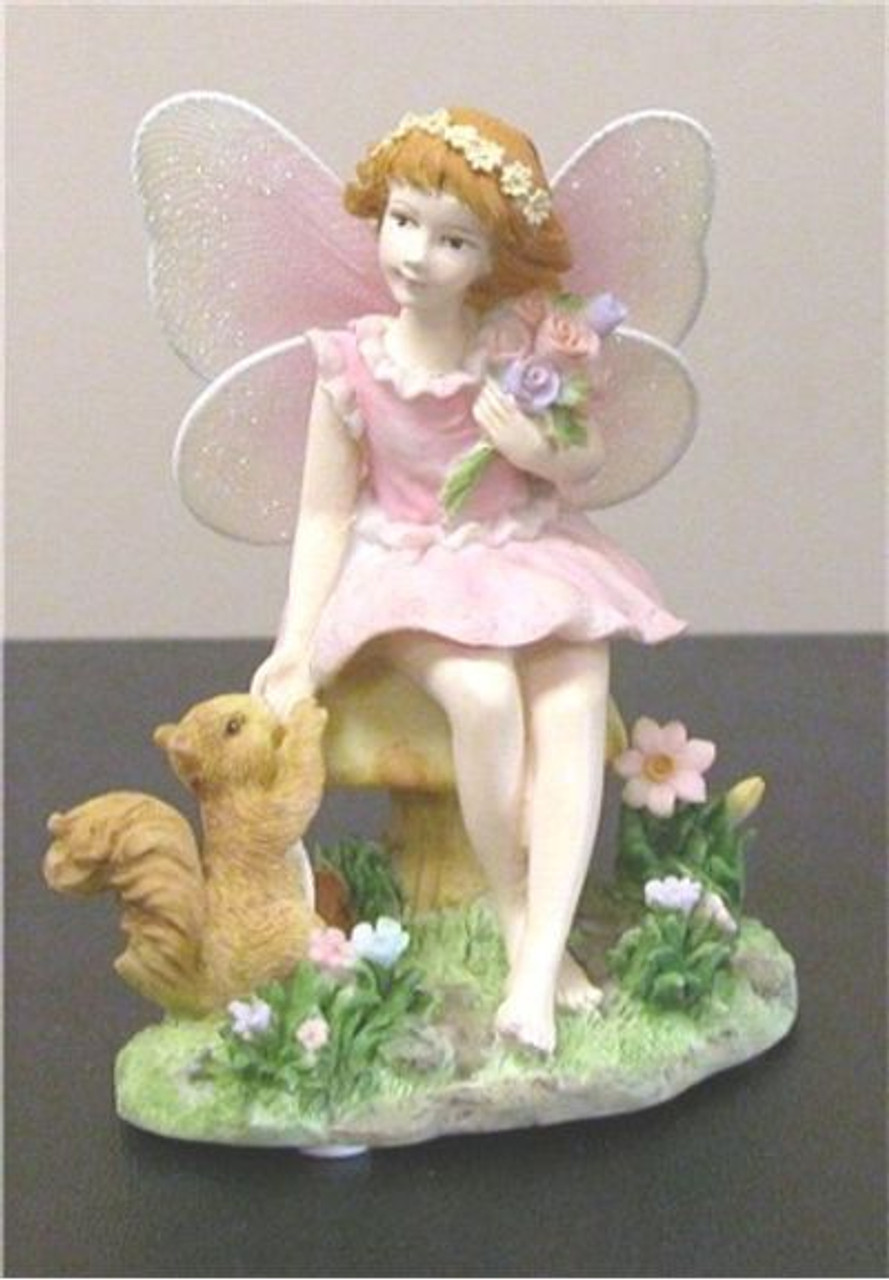 Squirrel and Fairy Figurine