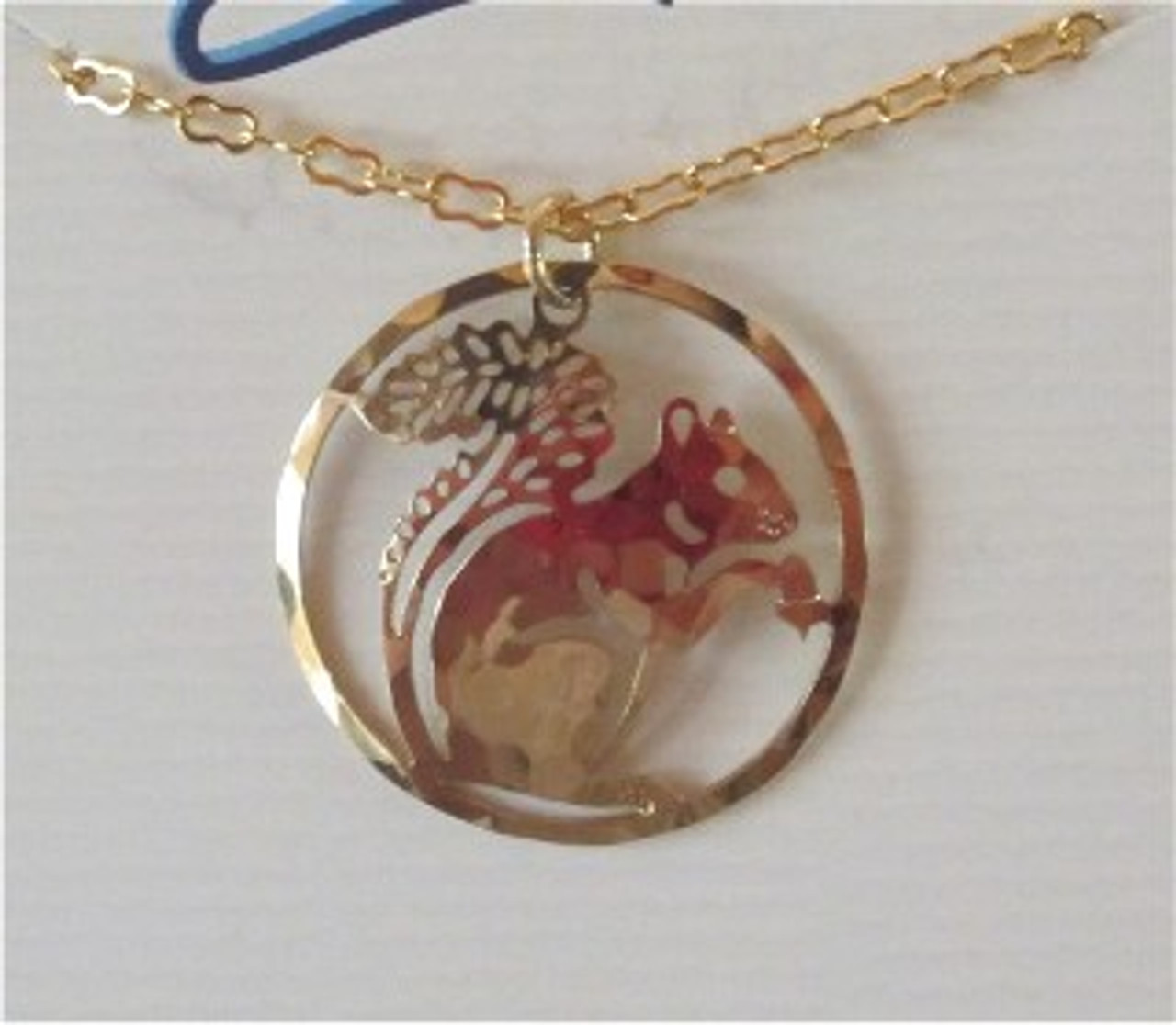 Squirrel Eating Acorn Necklace by Wild Bryde